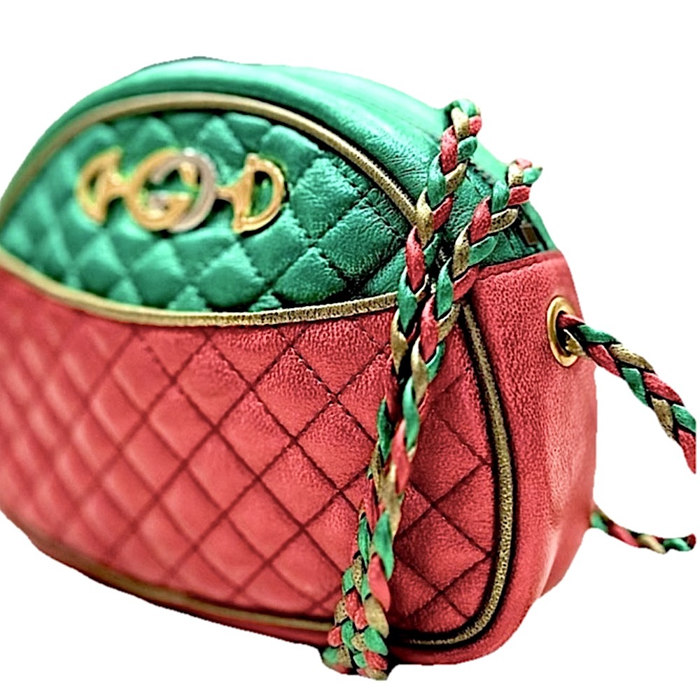 Authentic GUCCI GG Zumi Quilted Metallic Leather Trapuntata Crossbody Bag Purse - Picture 2 of 9